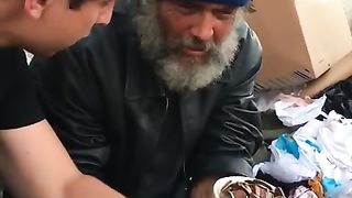Homeless Man Reacts to Magic Trick - #shorts.