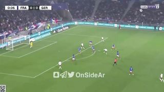 France 0 : 1 Germany, first goal by Florian Wirtz