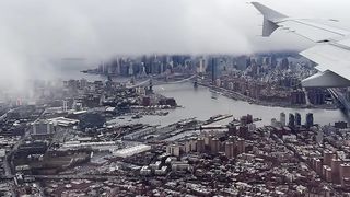 Flying new York back my City