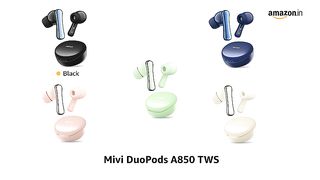 Mivi DuoPods A850 AI-ENC TWS with HDCalls Technology,13mm Rich Bass Drivers,50Hrs Playtime,Low Latency Gaming