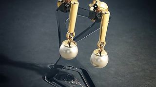 White Pearl HD Earrings In 18Kt Yellow Gold (1.921 gram)