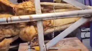culinary grilled crocodile meat