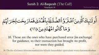 Surah Al baqarah ayah 16-17