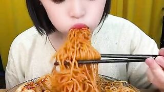 Cute girl eating food