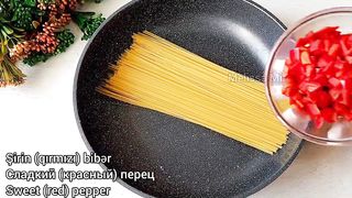 2 DAKİKADA Tek Tavada RESTORANLARDA PAHA satılan MAKARNA YEMEĞİ!