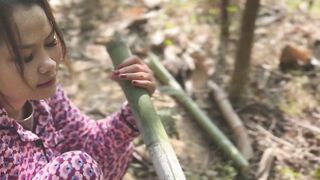 I brought bamboo from the forest and made bamboo fish