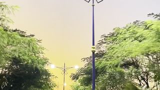 Evening view of Rajshahi city in Bangladesh.