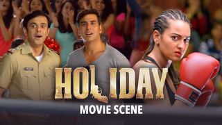 Akshay Kumar Watches Sonakshi Sinha Knock Her Opponent Out _Holiday _Movie Scene _AR Murugadoss