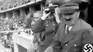 Rare footage of Adolf Hitler at the 1936 Olympics where he is believed to have been high on drugs