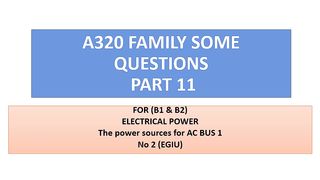 The power sources for AC BUS 1 No 2 (EGIU) | A320 FAMILY SOME QUETIONS part 11