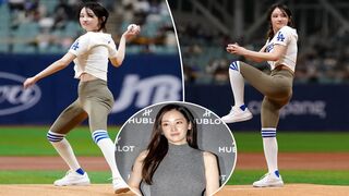 LA Dodgers players go viral after their hilarious reaction to South Korean actress Jeon Jong-seo's first pitch ahead of Spring Training game in Seoul