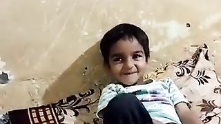 Funny moment my small baby be happy