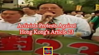 Activists in Taiwan protest Hong Kong’s Article 23 legislation