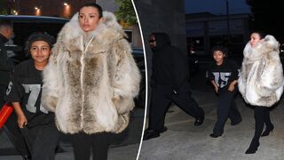 Bianca Censori changed up her look for a night out with Kanye West and his daughter North.