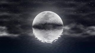 beautiful view of the moon relaxing music