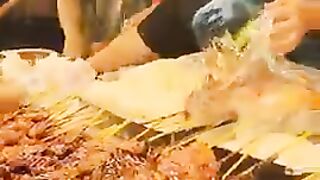 Thai street food hot and spicy BBQ #food #thailand #febspot