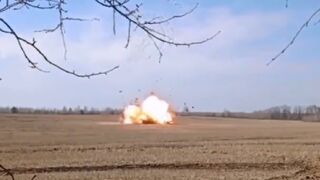 Russian Ka-52 helicopter destroyed by Russian forces after it made an emergency landing