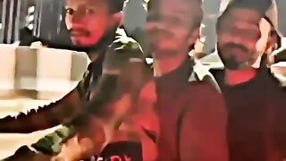 Three boy sing a song