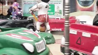 Kids playing rolling car