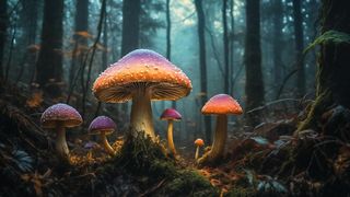 Nature video in forest. How forest look in silence.