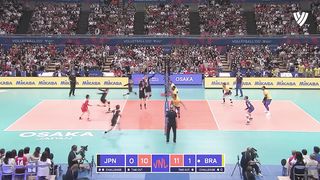 Japan vs Brazil  Match Fighting for the World Volleyball throne title
