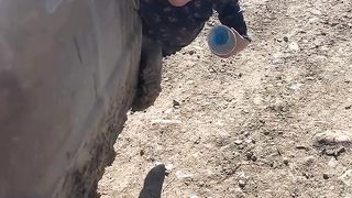 Little girl stuck on truck ¦ Funny video