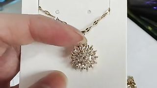 Double-layer Rotatable Sunflower Necklaces For Women