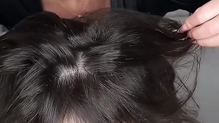 I take care of my daughter ????im amazed #hair #asmr #hairstyle #enfants #placage.