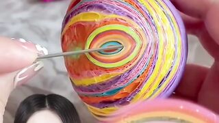 Rainbow tape ball.