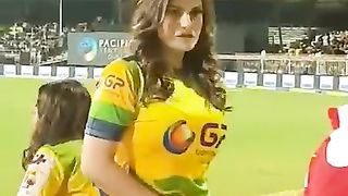 Zareen Khan at T10 League in Sharga