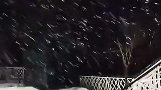 Snowfall in night