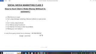 1 What Services to Target for social media markting...