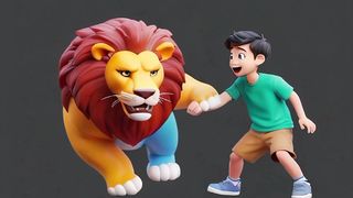 Ha Ha Ha.  Lion Enjoy