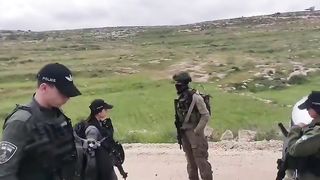 Israeli settlers attacked and stoned Palestinian