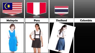 School Girls Uniform From Different Countries