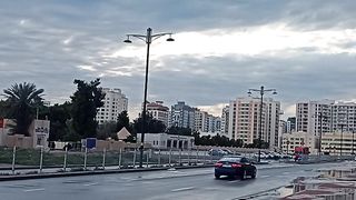 Cloudy  Day Evening view Dubai.