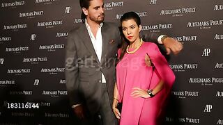 Scott Disick & Kourtney Kardashian at the Lebron Scott Disick & Kourtney
