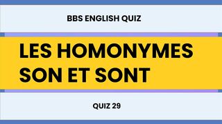 LES HOMONYMES son et sont