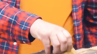 We made a recycled axe handle from kids