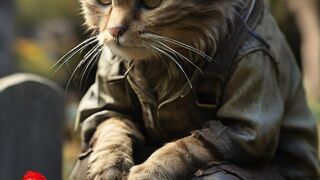 cat sad story. ai cat