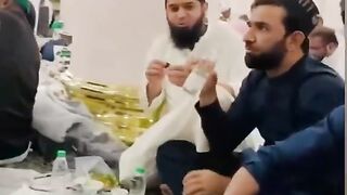 Iftihar Ahmad and Naseem shah and Babar Azam and friends