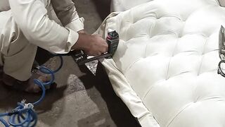 Working with Gun Machine Sofa Poshing working