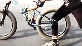 Funny bike accident