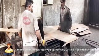 Process of Making Motorcycle Sprocket by Cutting Huge Iron Sheets