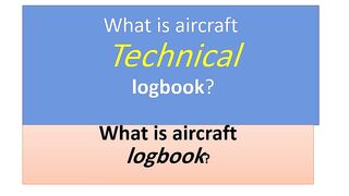 What is aircraft Technical logbook?