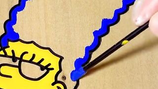 Marge simpson coloring satisfying