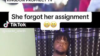 She forgot her assignment as wa see as sIX e a
