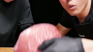 Meat ASMR eating food #food #make food #food skill #fun food #fuuny food
