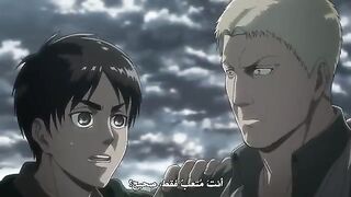 The moment Eren and Bertholdt turn into giants