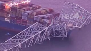Chopper4 video shows the aftermath of the Francis Scott Key Bridge collapsing in Baltimore.